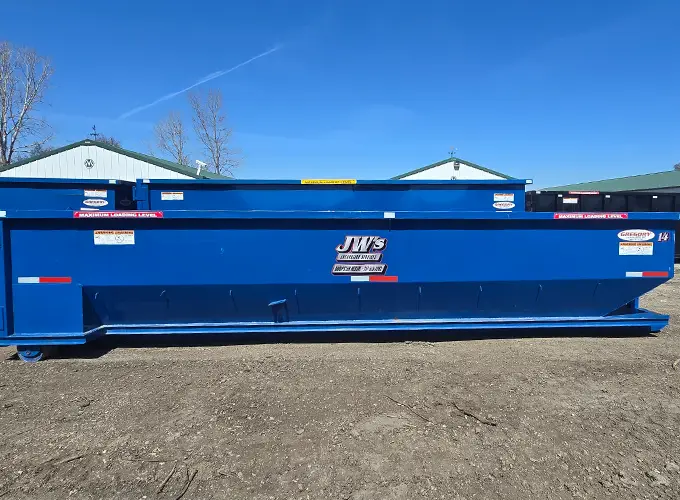 Blue Roll-off Dumpster for rent in Springfield IL